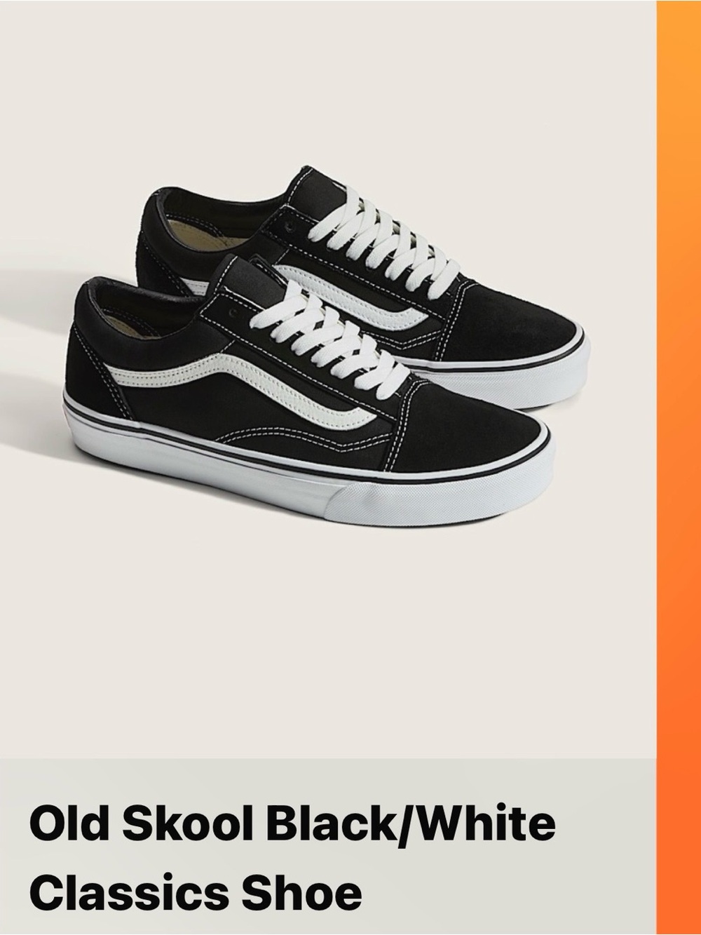 Vans Black and White Old Skool Sneakers